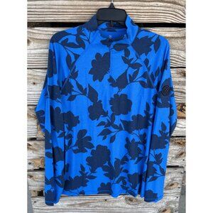 G/Fore G4 Men’s Azalea Blue Midlayer 1/4 Zip Pullover Sweater Size Large L NWOT